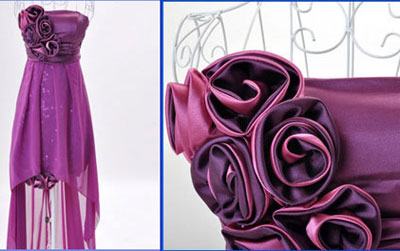 Romantyczna fioletowa suknia ślubna-tanie wysokie niskie suknie balowe